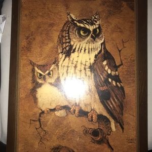 Vintage Richard Screech Owl Art